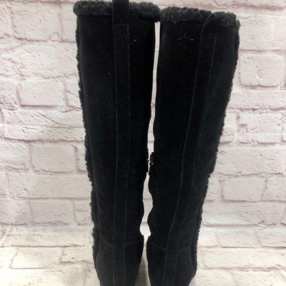 Denim & Supply Sport Suede Boot Size 7 Black Ralph Lauren Close Toe Sheep Skin - Picture 2 of 10